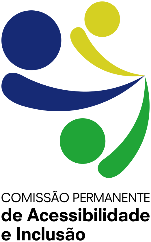 Logomarca: A logo é formada por três círculos e arcos nas cores verde, azul e amarelo, com diferentes tamanhos. Os arcos se encontram nas pontas. A logo foca a acessibilidade e a inclusão. O desenho final se chama "Todos alcançam".