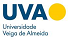 Abreviação de Universidade Veiga de Almeida com as letras U V A em azul e um círculo amarelo ao lado das letras. 